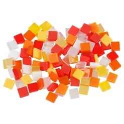 Mini Mozaiek Rood/Oranje 5x5mm, 25 gram