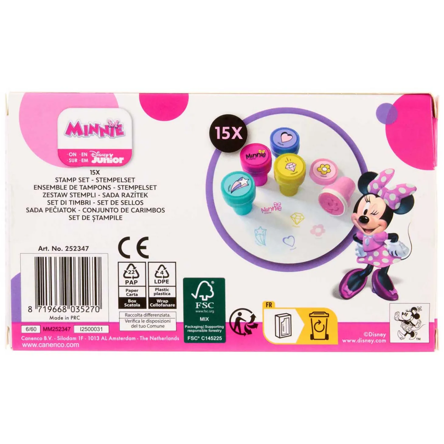 Minnie Mouse Stempelset, 15st.
