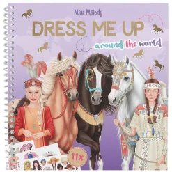 Miss Melody Dress Me Up Around the World Stickerboek