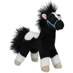 Miss Melody Knuffel Paard Zwart Wit, 18cm