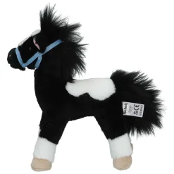 Miss Melody Knuffel Paard Zwart Wit, 18cm