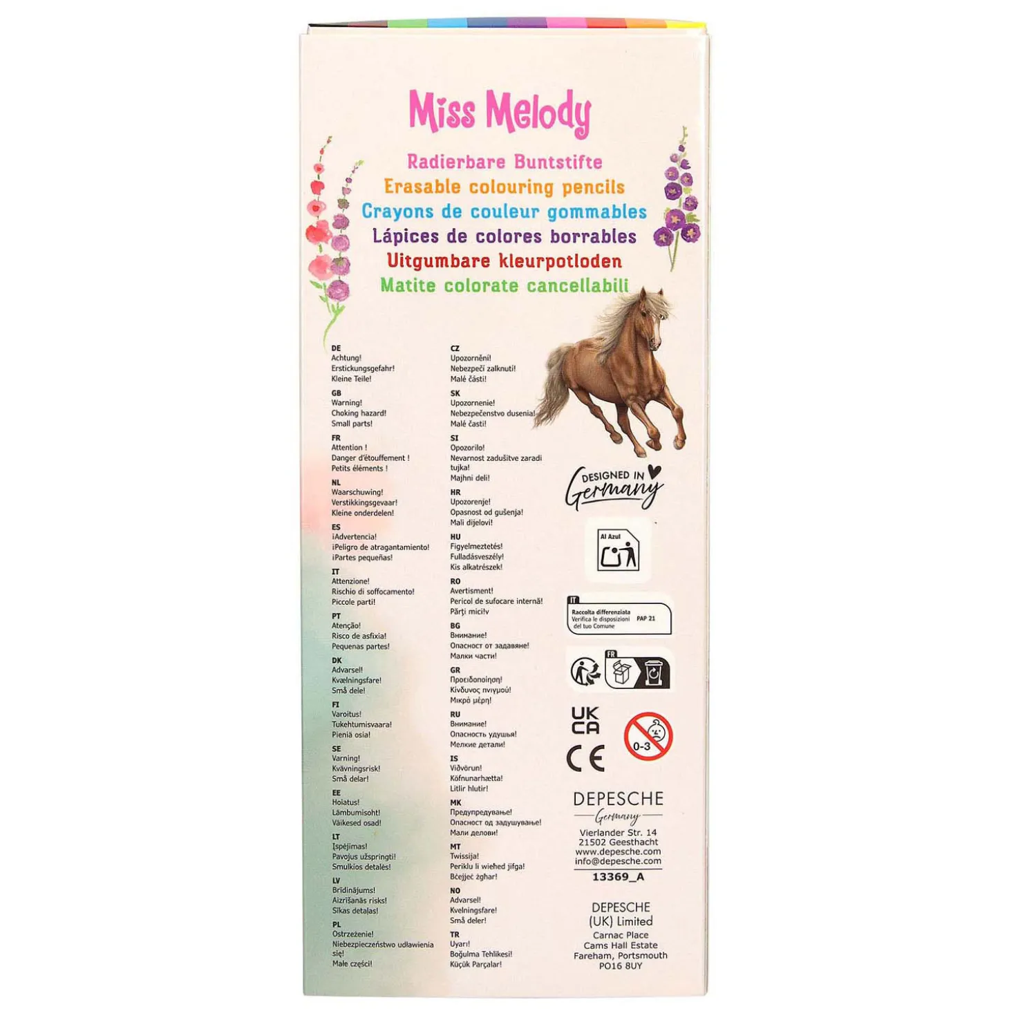 Miss Melody Uitgumbare Kleurpotloden