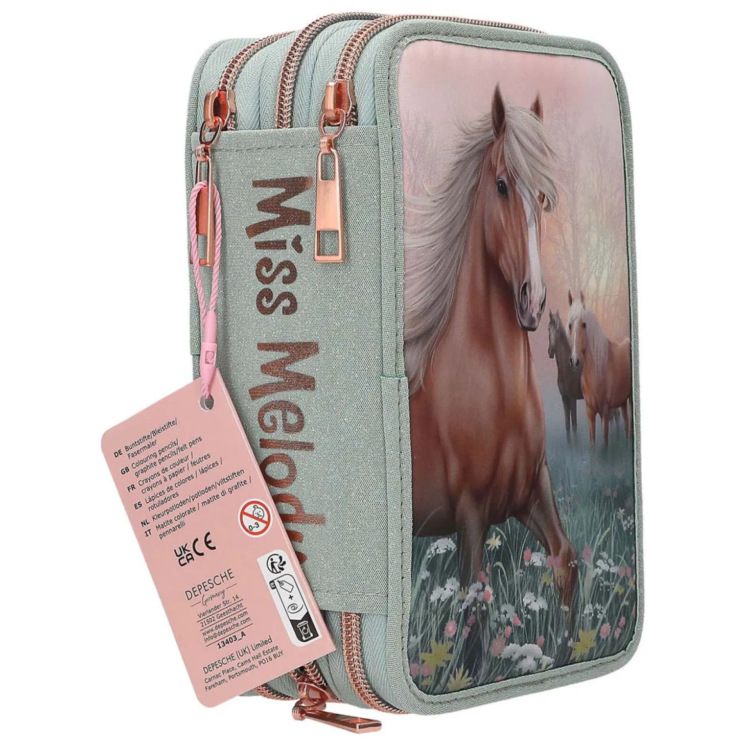 Miss Melody 3-vaks Gevulde Etui Romantic Fields