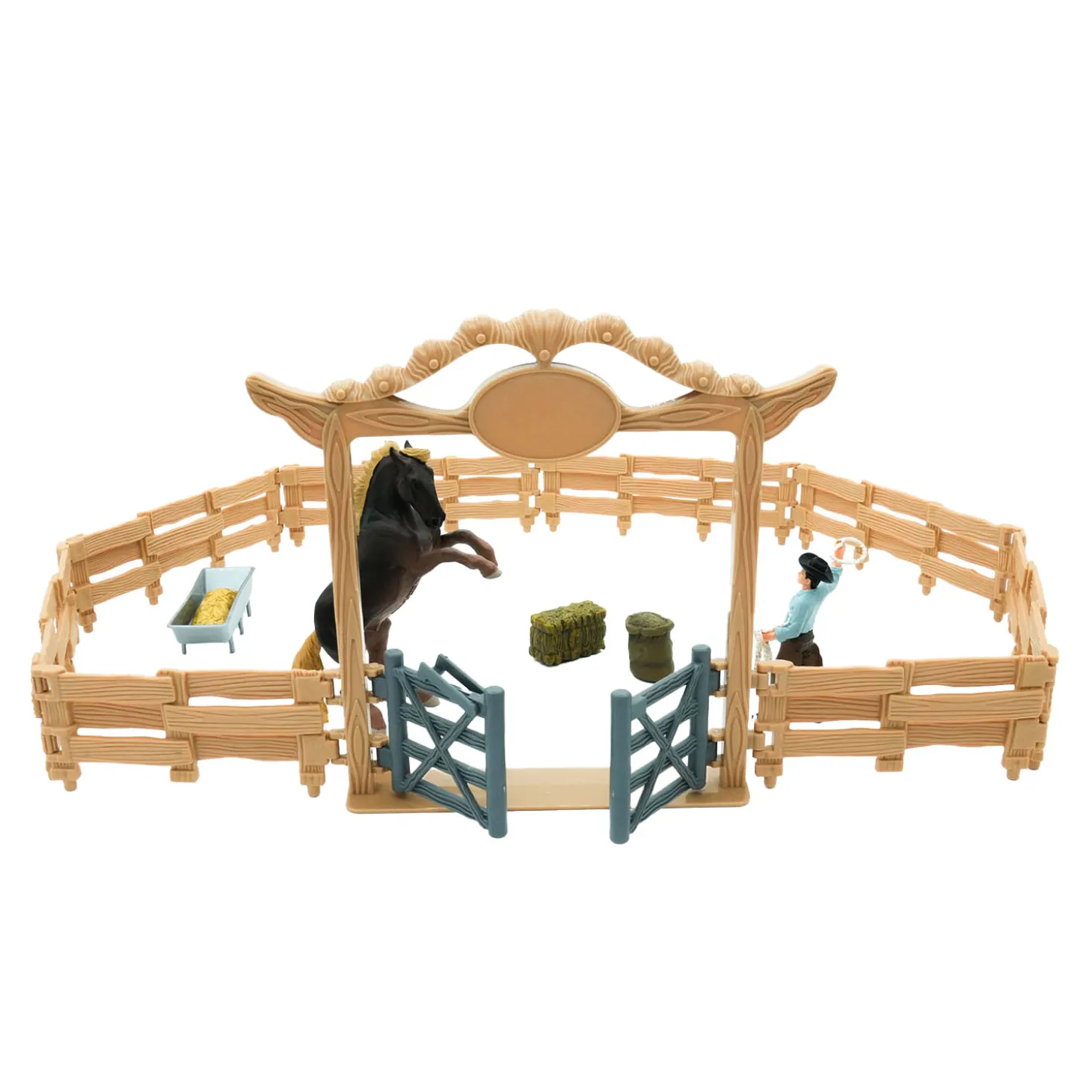 Mojo Farmland Western Ranch met Paard en Cowboy Speelset - 380064