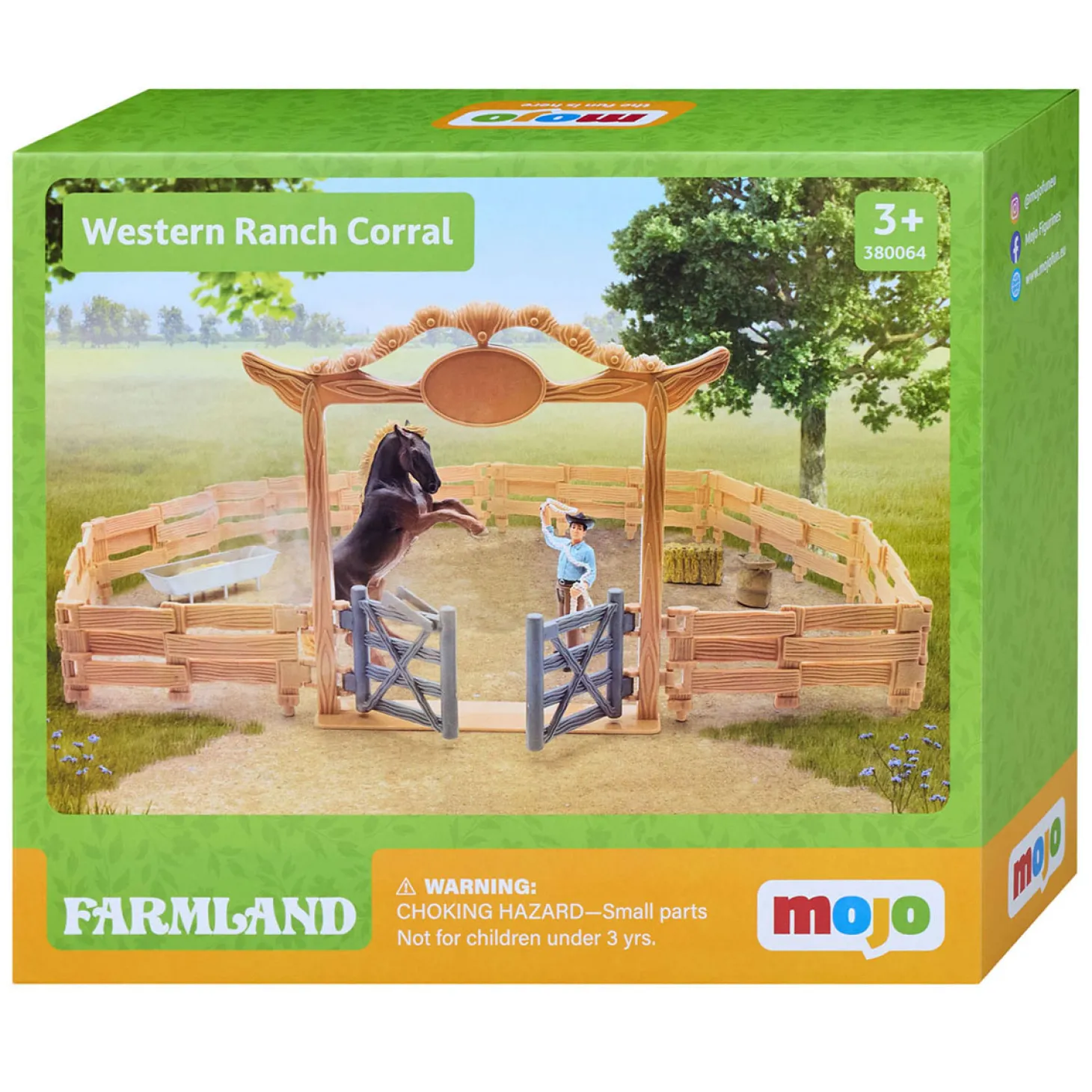Mojo Farmland Western Ranch met Paard en Cowboy Speelset - 380064