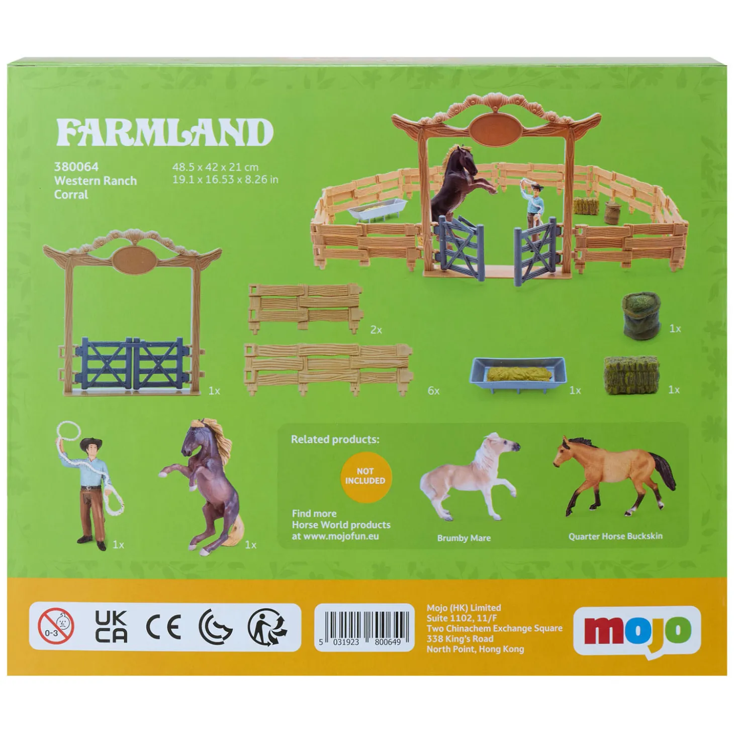 Mojo Farmland Western Ranch met Paard en Cowboy Speelset - 380064