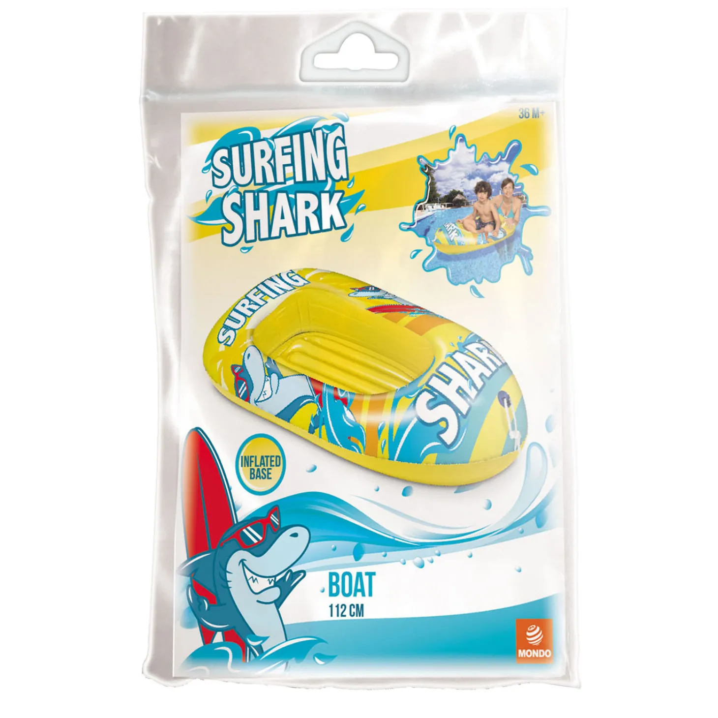 Mondo Opblaasboot Surfing Shark, 112cm