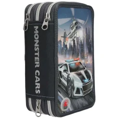 Monster Cars 3-vaks Gevulde Etui Politieauto