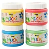 Muck Vingerverf Blauw/Groen/Rood/Geel, 4x150ml