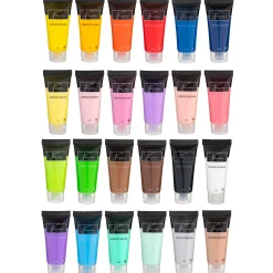 Nassau Acrylverf Basis en Pastelkleuren, 24x22ml