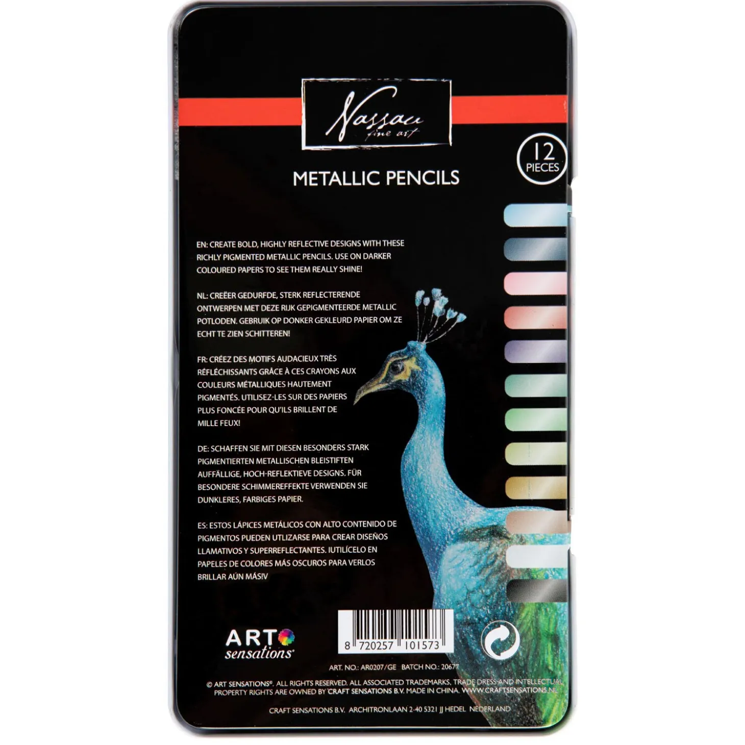 Nassau Kleurpotloden Metallic, 12st.