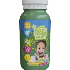 Natural Face & Fingerpaint Fles - Groen, 250ml