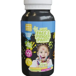 Natural Face & Fingerpaint Fles - Zwart, 250ml