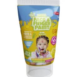 Natural Face & Fingerpaint Tube - Geel, 65ml