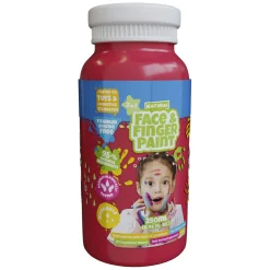 Natural Face & Fingerpaint Fles - Rood, 250ml