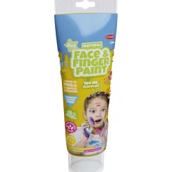 Natural Face & Fingerpaint Tube - Geel, 100ml