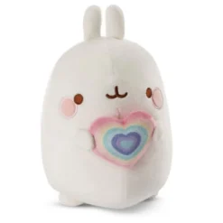 Nici Pluchen Knuffel Molang Regenboog met Hart in Geschenkdoos, 16cm