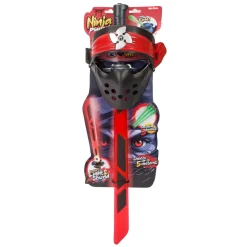 Ninja Lichtzwaard Licht en Geluid met Schietfunctie en Masker -  Rood