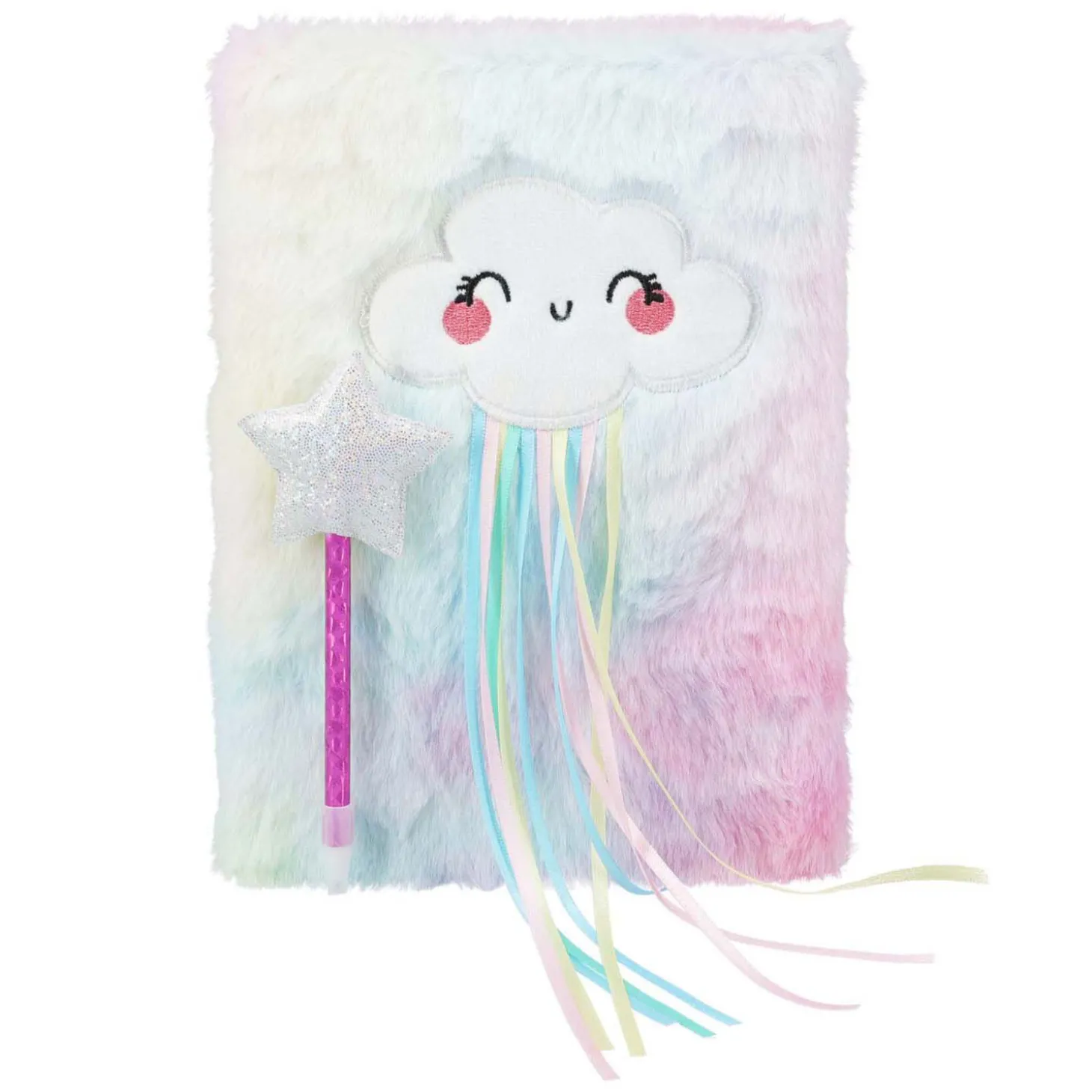 Notitieboek Pluche met Pen - Wolken