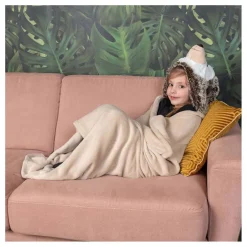 Noxxiez Knuffeldeken met Capuchon Egel, 130x100cm