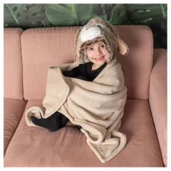 Noxxiez Knuffeldeken met Capuchon Konijn, 130x100cm