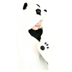 Noxxiez Knuffeldeken met Capuchon Panda, 130x100cm