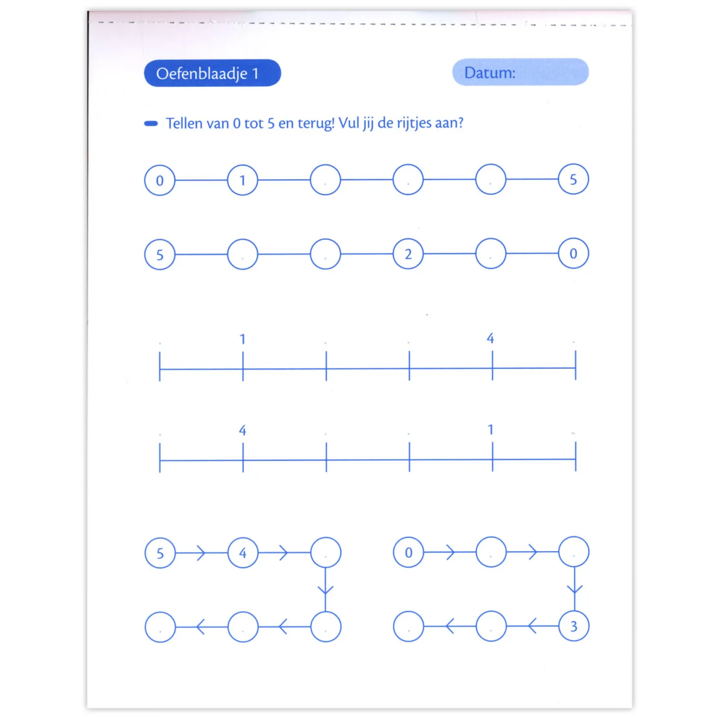 Oefenblaadjes Rekenen (6-7 J.) Eerste Trimester