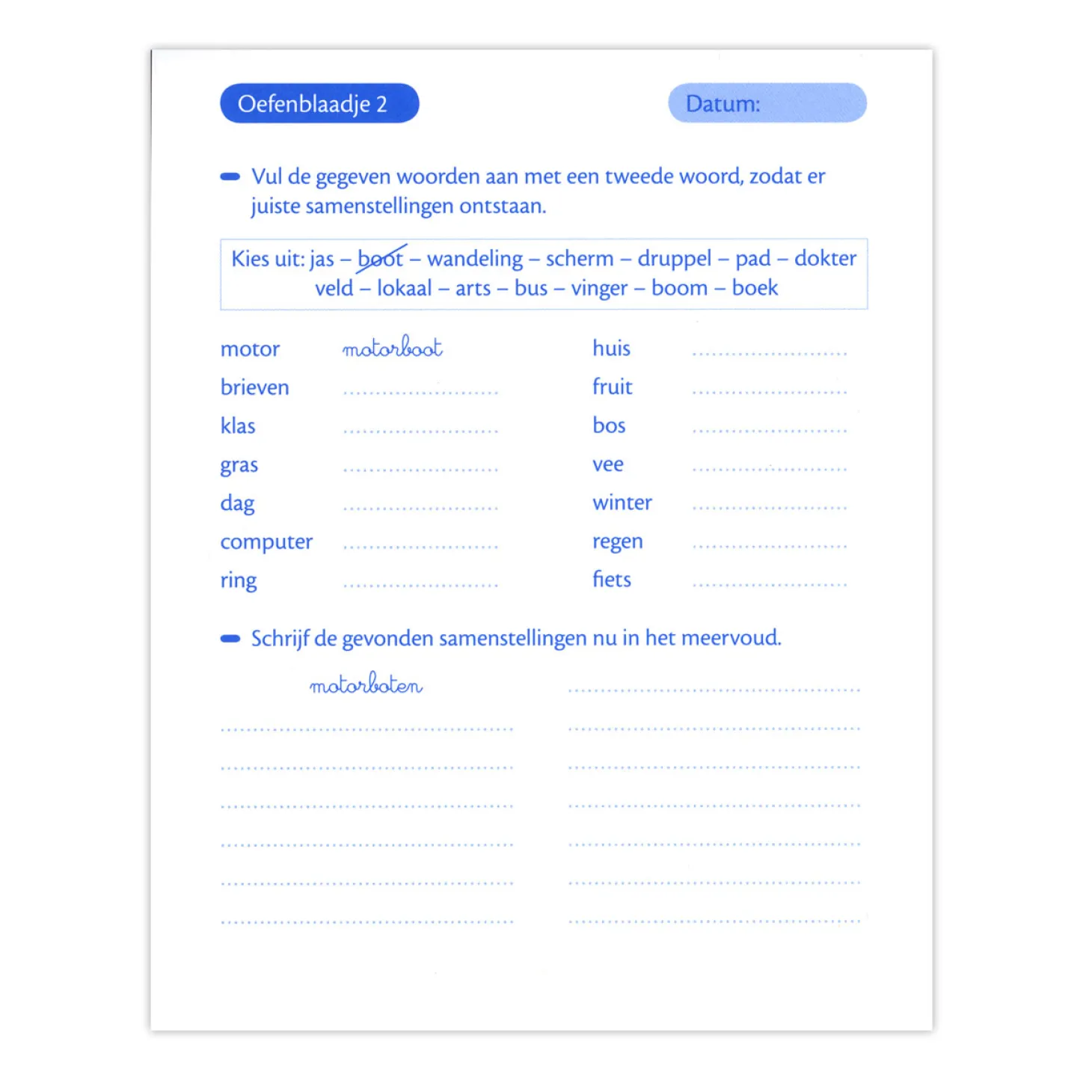 Oefenblaadjes Spelling (9-10j) Woordleer En Zinsontleding