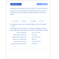 Oefenblaadjes  Vraagstukken (10-11j)