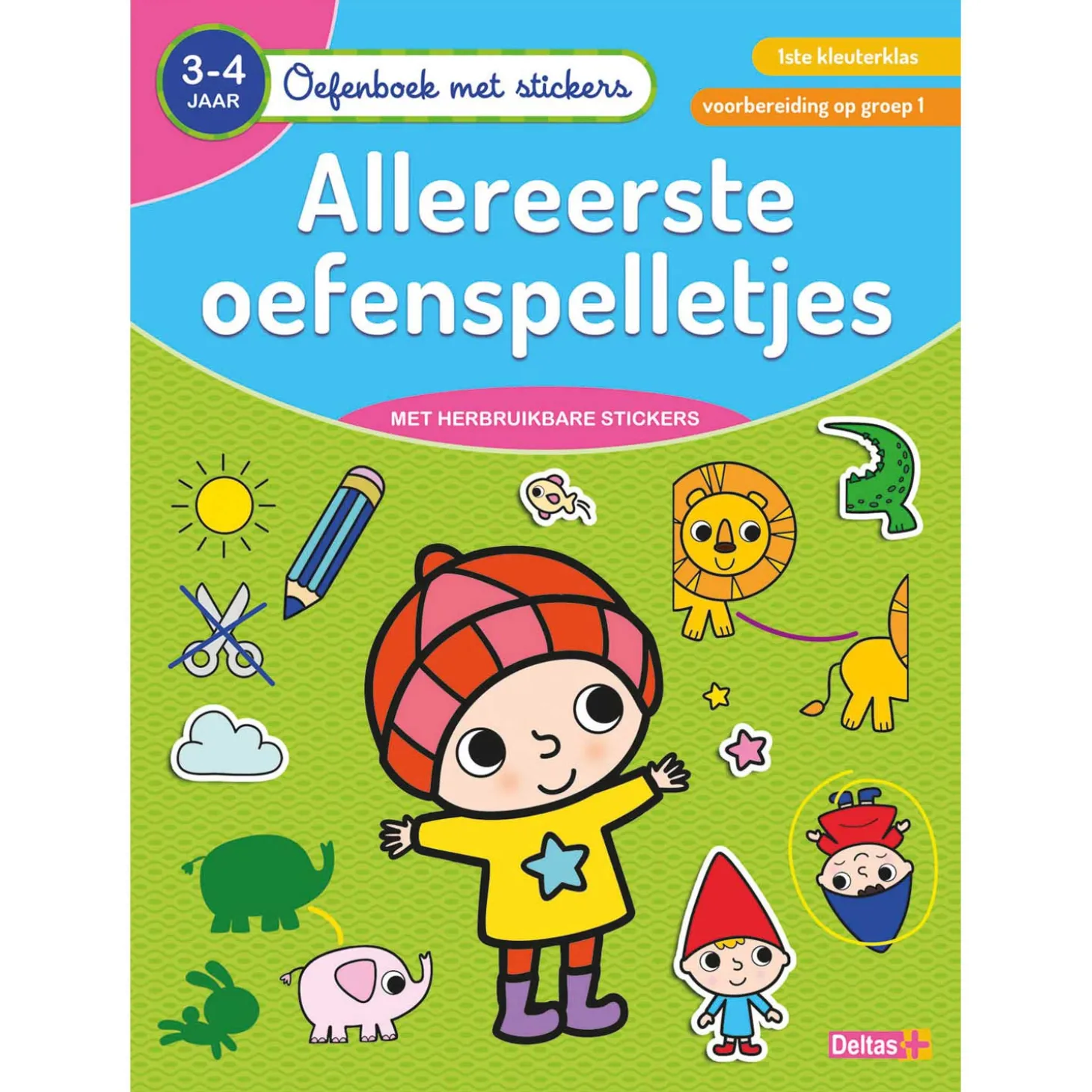 Oefenboek met Stickers - Allereerste Oefenspelletjes (3-4jr)