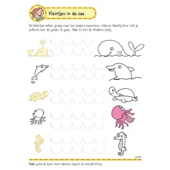 Oefenboek met Stickers - Eerste Schrijfspelletjes (5-6 jaar)