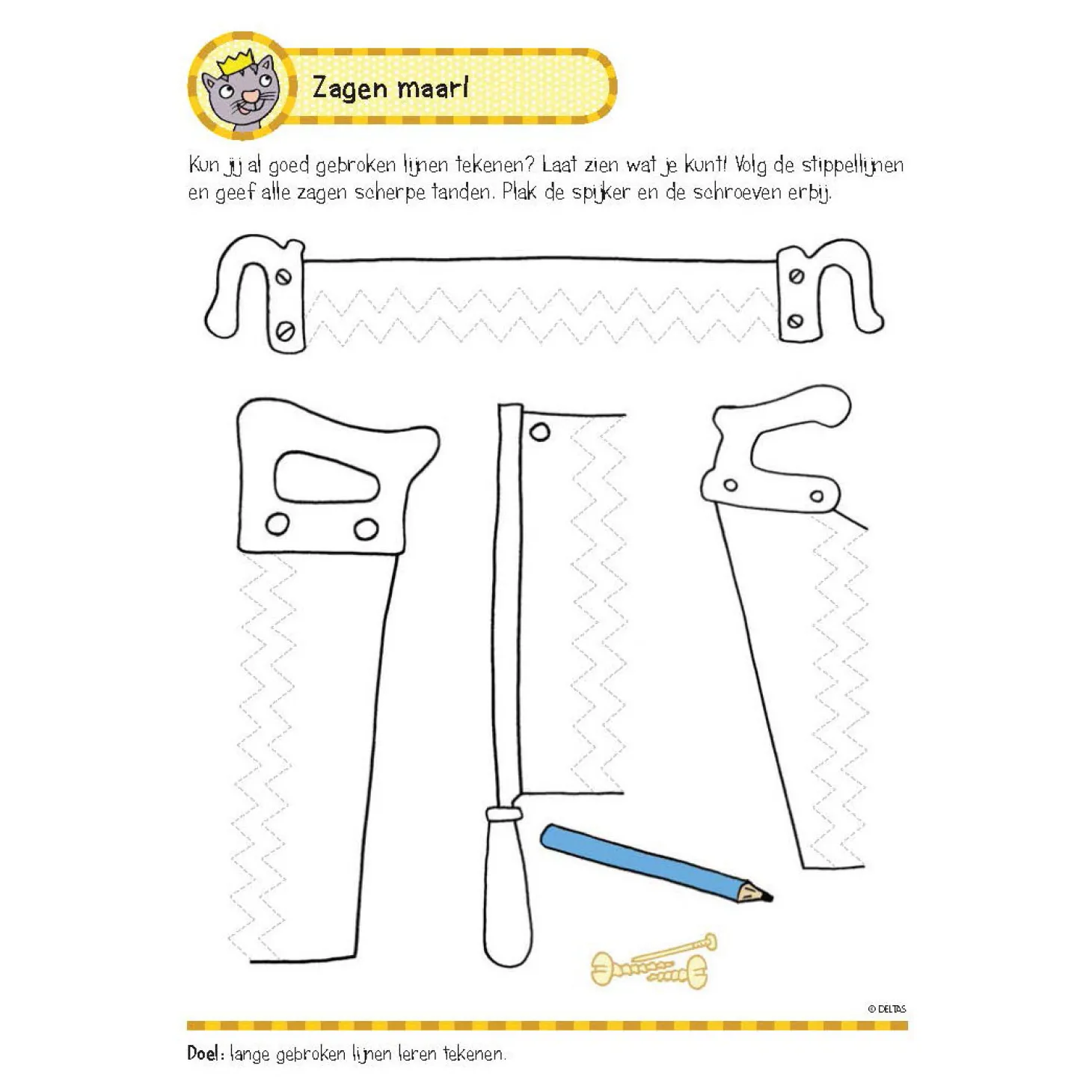 Oefenboek met Stickers - Eerste Schrijfspelletjes (5-6 jaar)