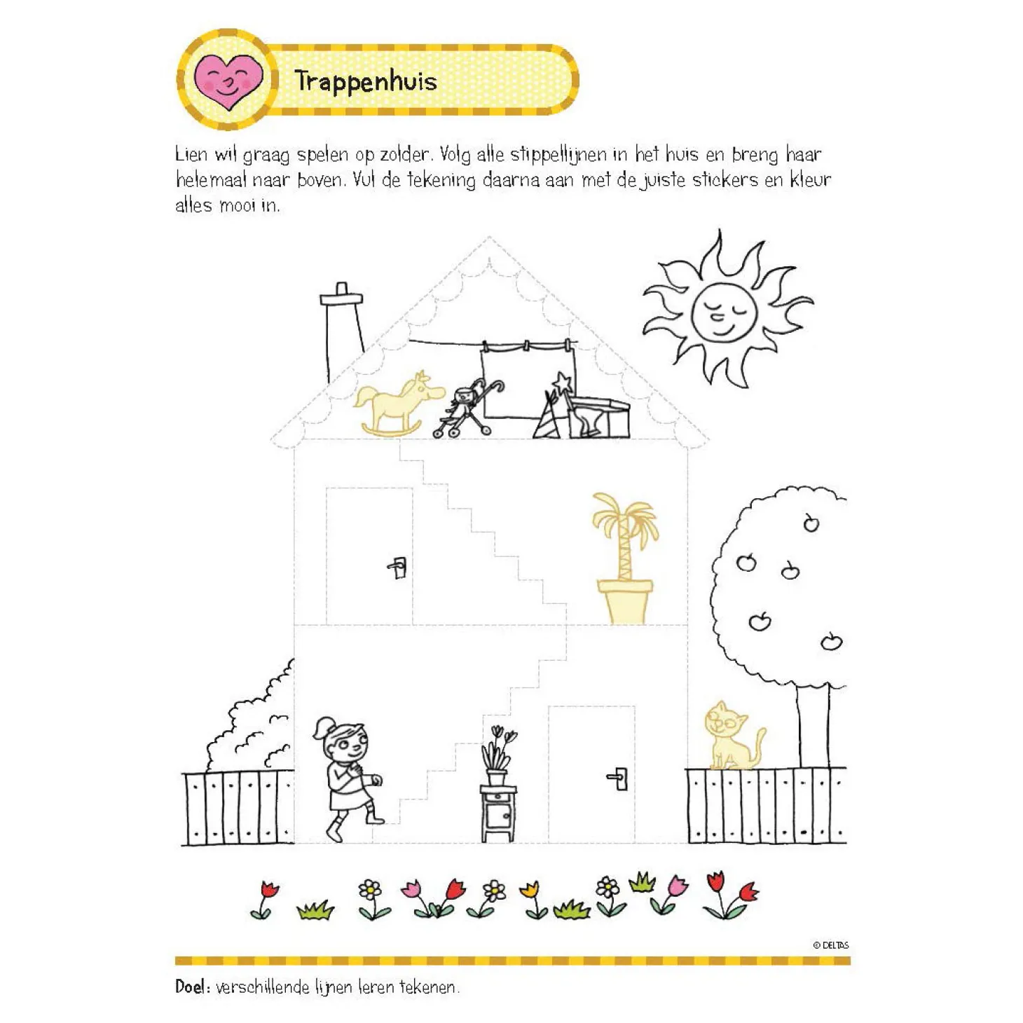 Oefenboek met Stickers - Eerste Schrijfspelletjes (5-6 jaar)