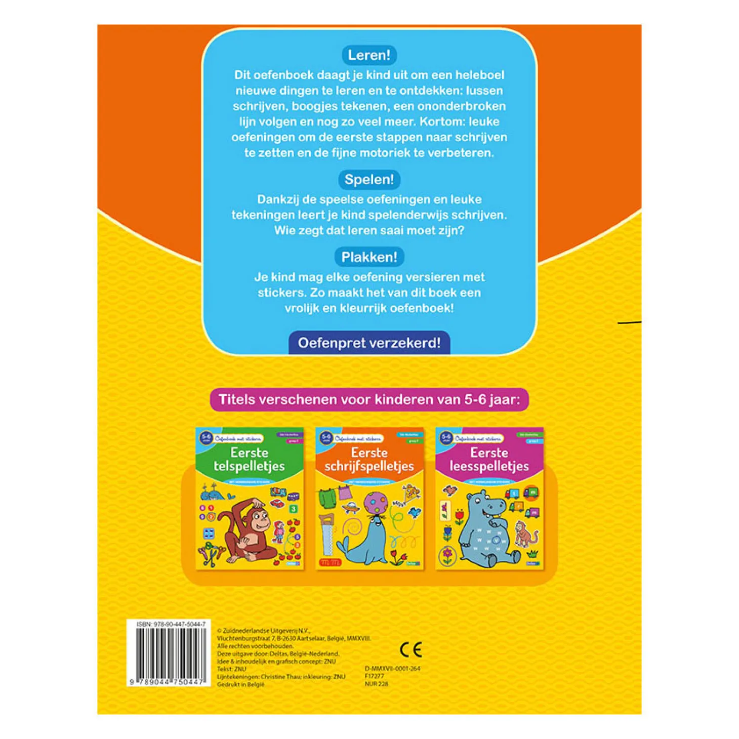 Oefenboek met Stickers - Eerste Schrijfspelletjes (5-6 jaar)