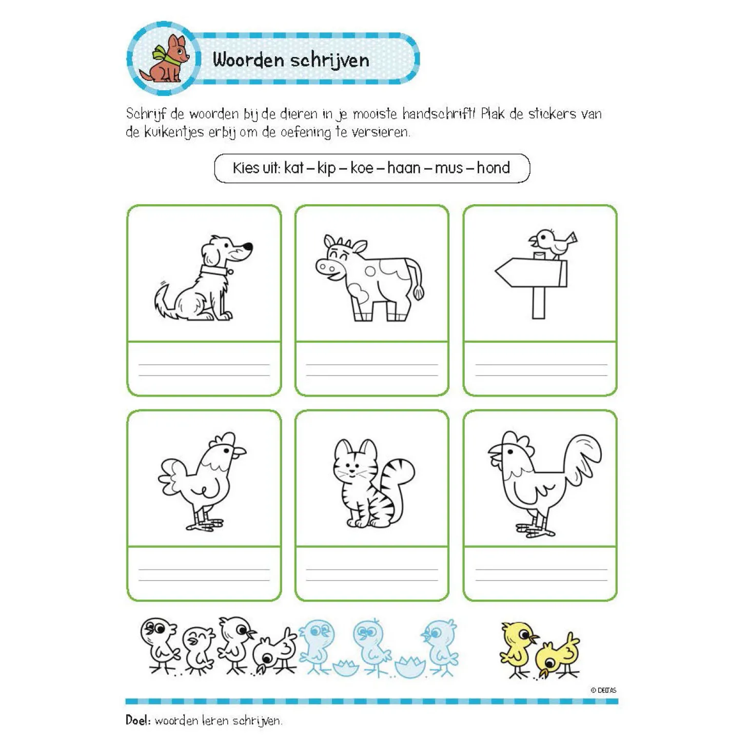 Oefenboek met Stickers - Leuke Schrijfoefeningen (6-7 jaar)