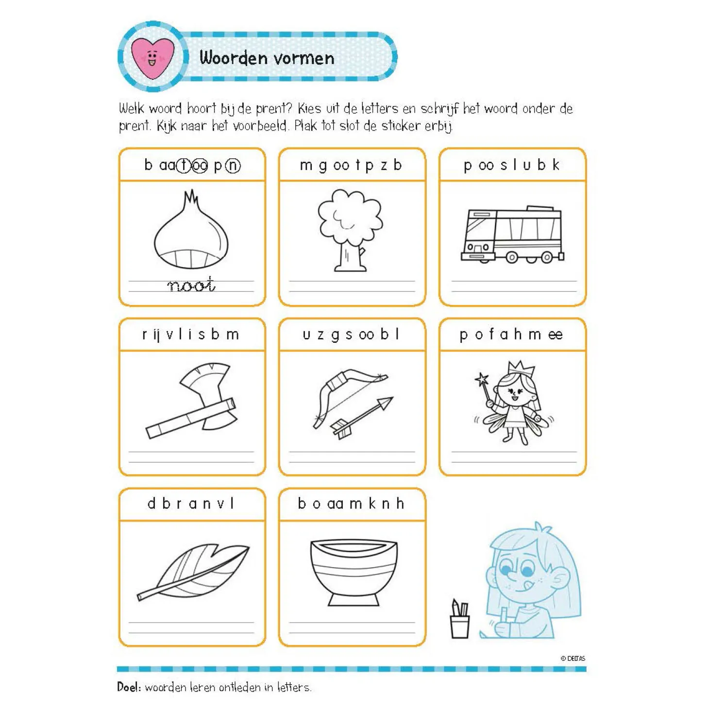 Oefenboek met Stickers - Leuke Schrijfoefeningen (6-7 jaar)