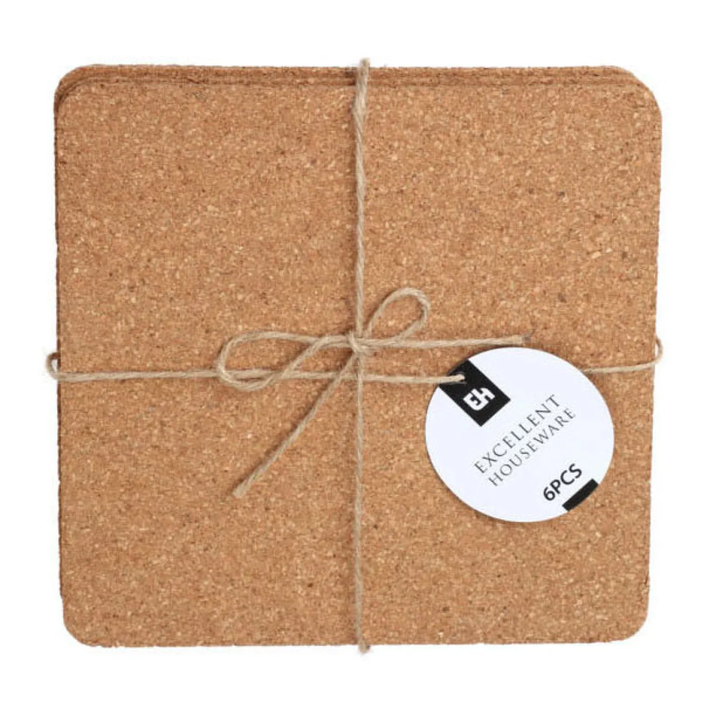 Onderzetter Kurk Vierkant, 6st.