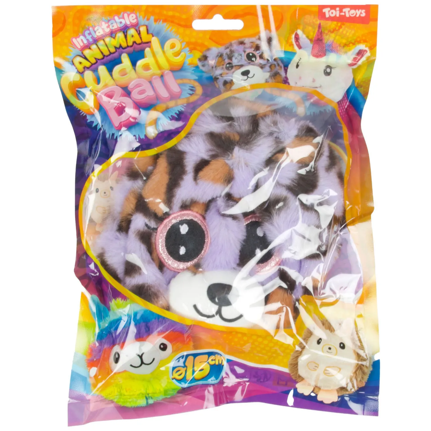 Opblaas Knuffeldier Pluche, 15cm