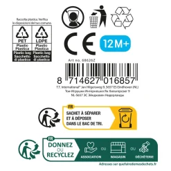 Opblaas Knuffeldier Pluche, 15cm