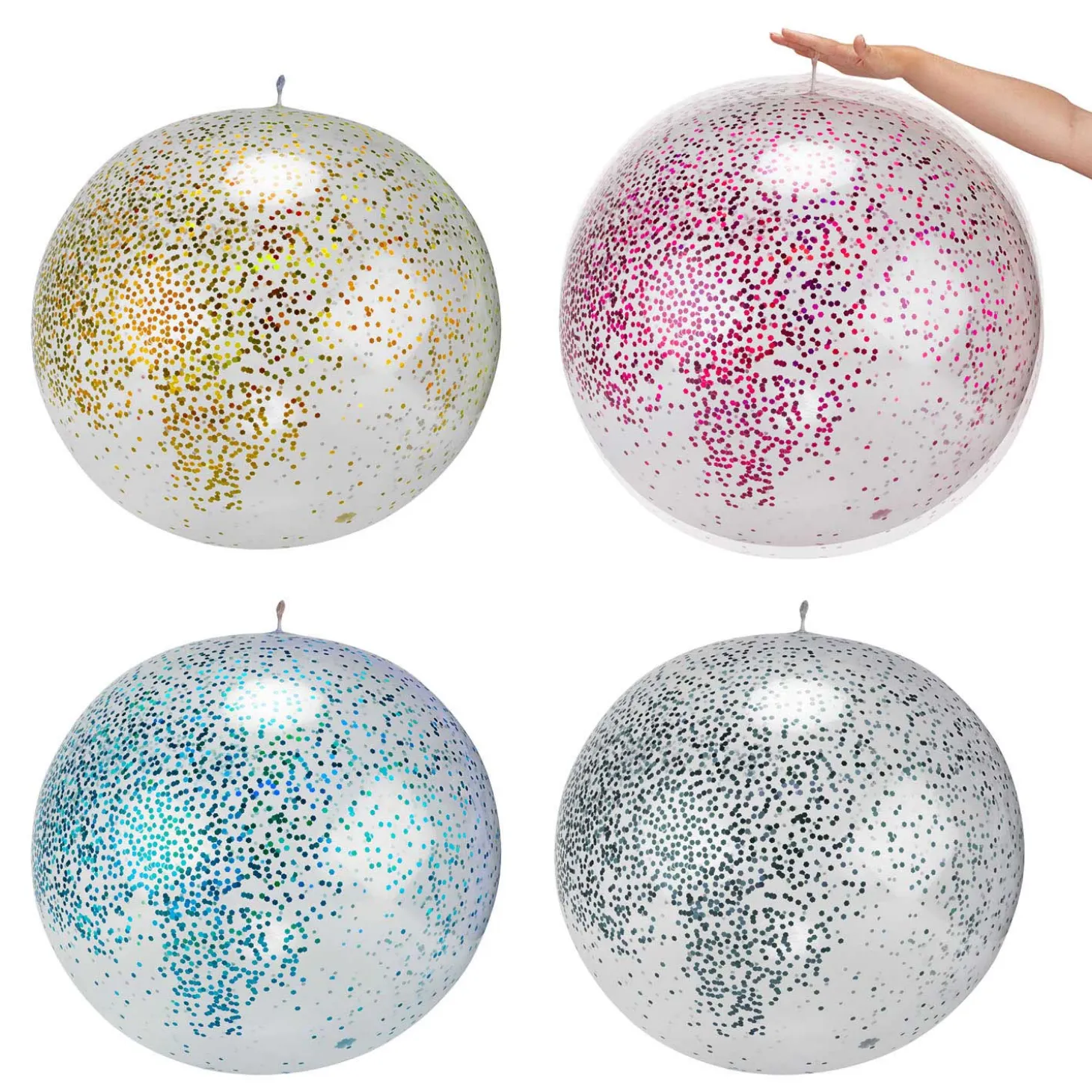Opblaasbare Glitter Ballon, 60cm