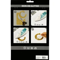 Opstrijkfolie Glitter Goud, A5