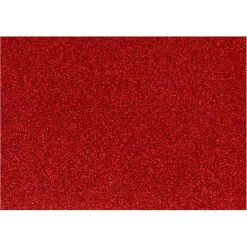 Opstrijkfolie Glitter Rood, A5