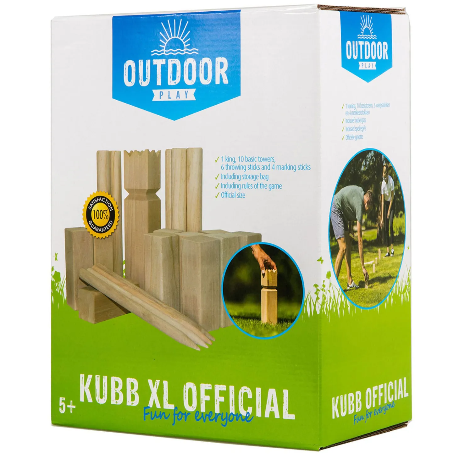 Outdoor Play Houten Kubb Game Official