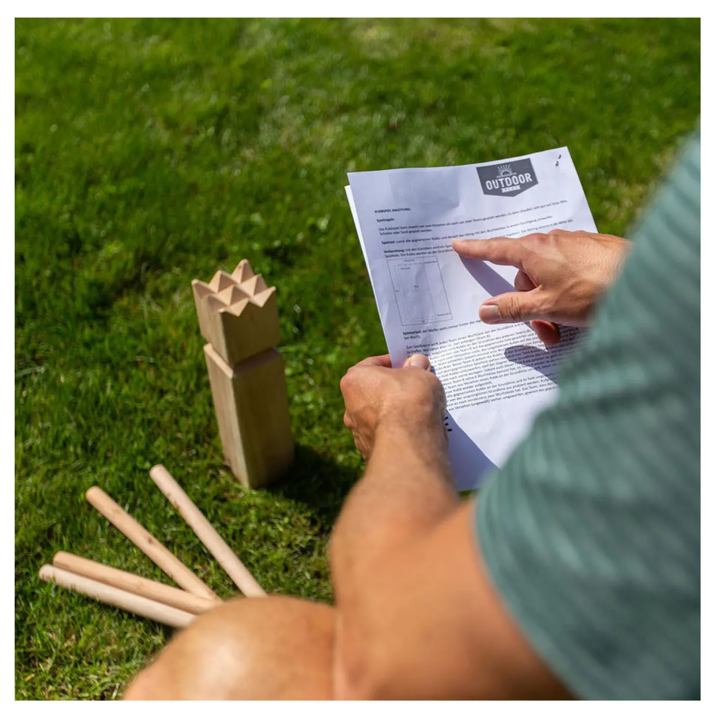 Outdoor Play Houten Kubb Game Official