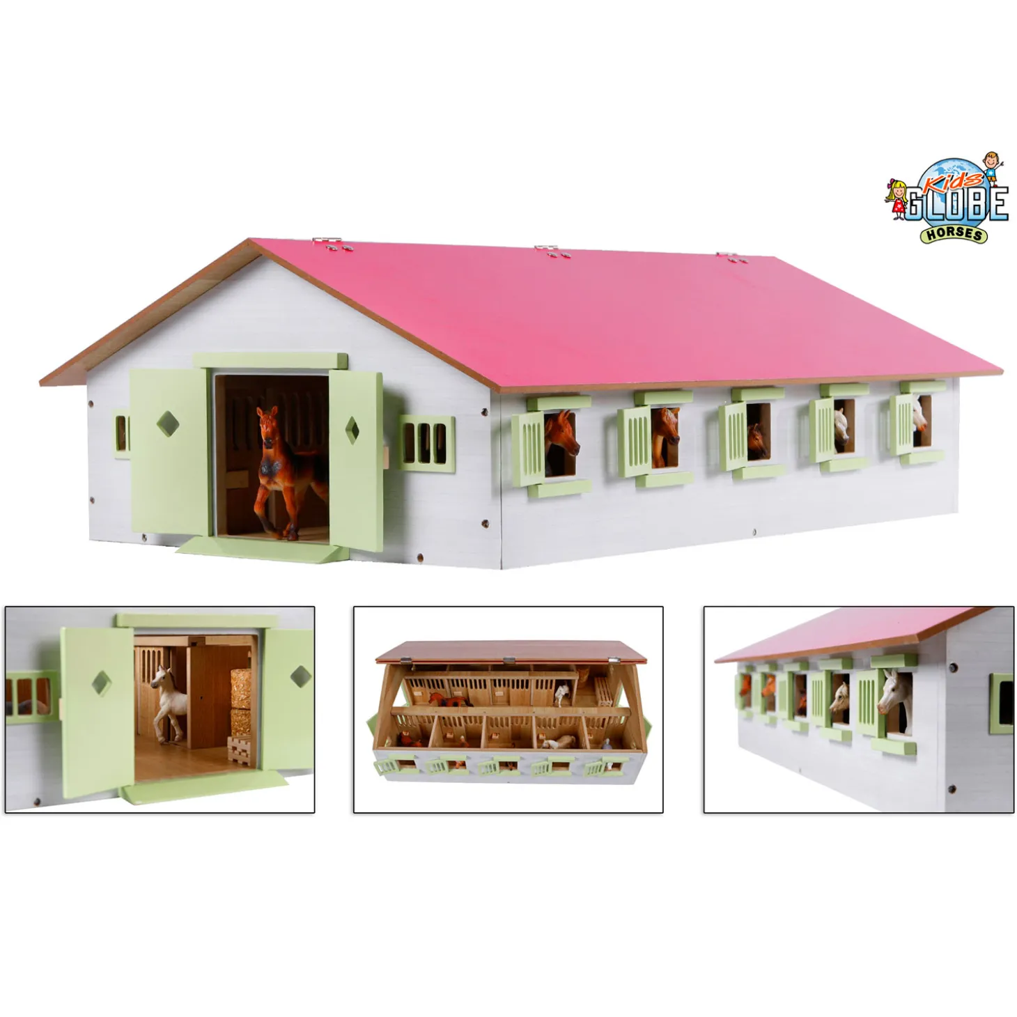 Paardenstal met 9 Boxen, 1:32