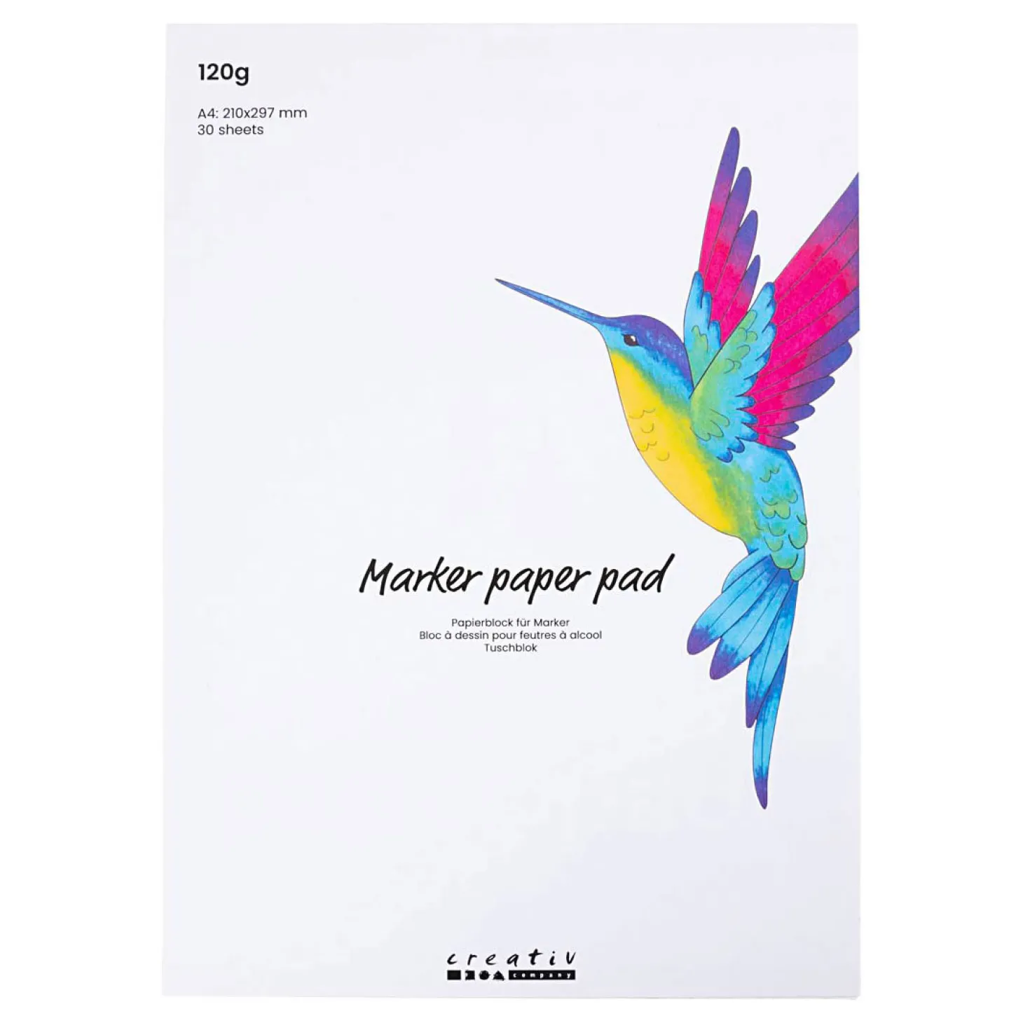 Papierblok Voor Stiften Wit A4, 30 Vellen