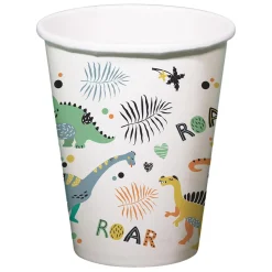 Papieren Bekers Dino Roars 250ml, 6st.