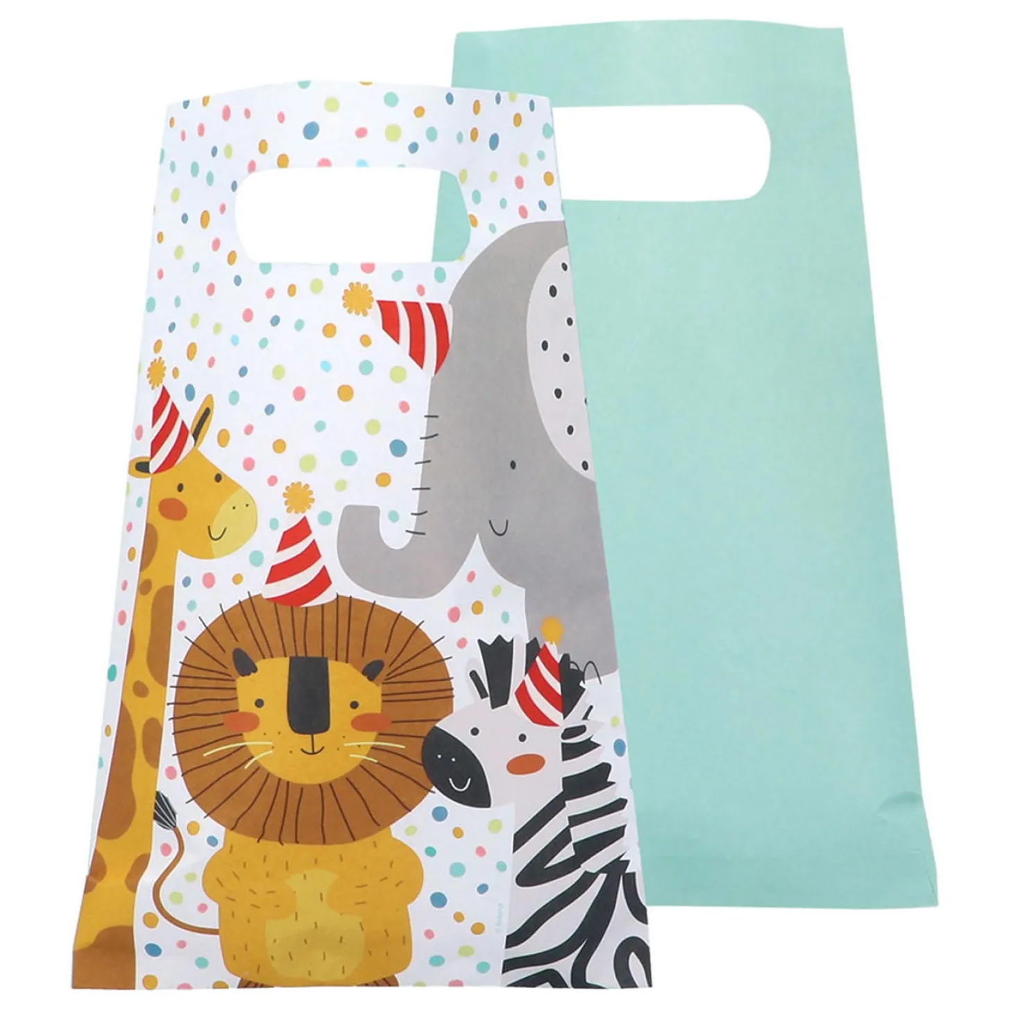 Papieren Feestzakjes Safari, 10st.
