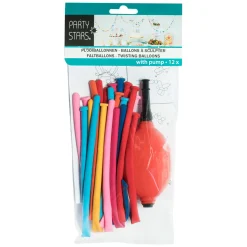 Party Stars Ballonpomp  met 12 modelleerballonen