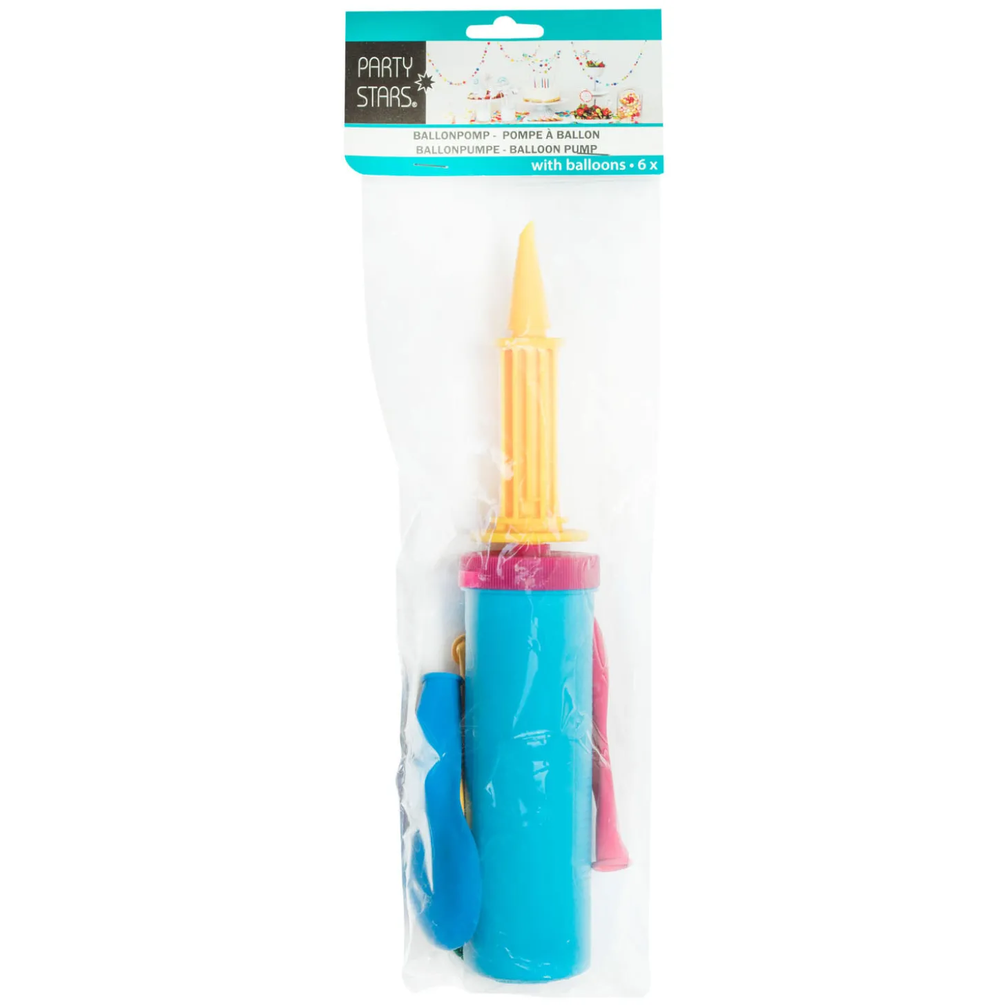 Party Stars Ballonpomp met 6 Ballonnen